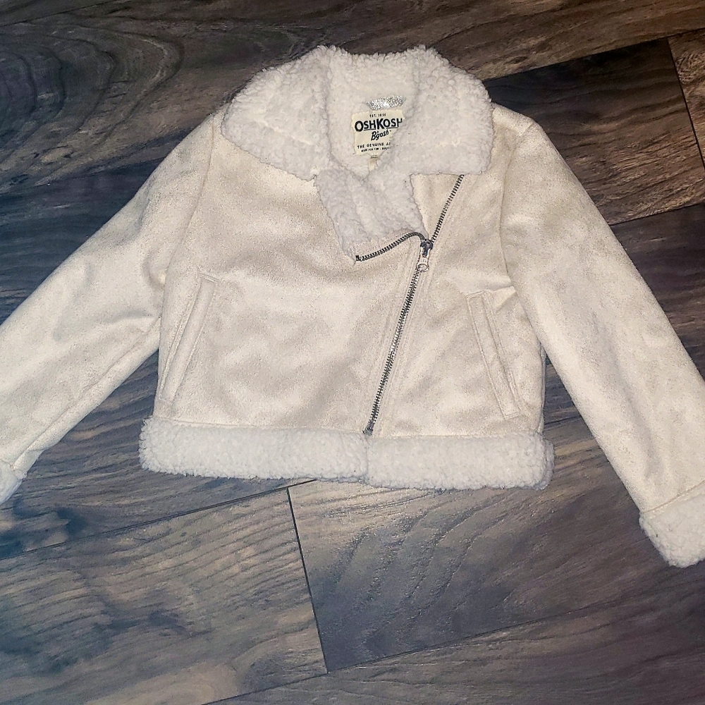 Kids faux fur Oshkosh biker jacket